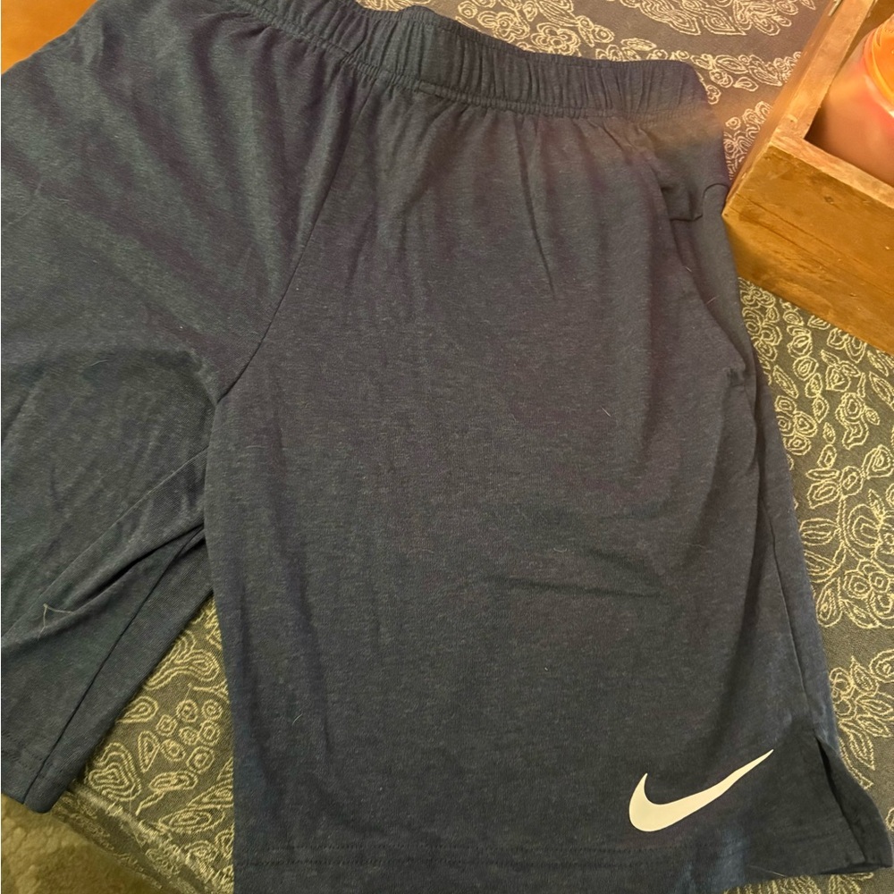 Nike dry fit shorts, cotton,  size small, navy